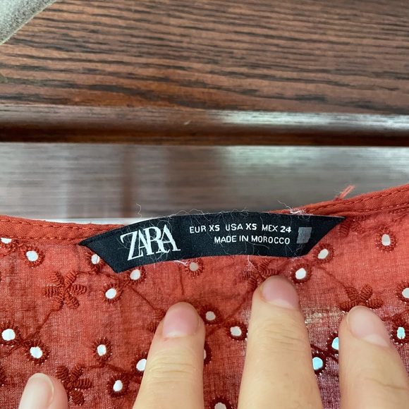 Zara Eyelet Mini-Dress with Cutouts - Picture 8 of 8